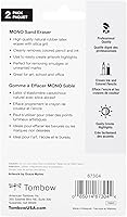 Vista 2 de Tombow 67304 Mono Sand Eraser, 2-Pack. Silica Eraser Designed to Remove Colored Pencil and Ink Markings