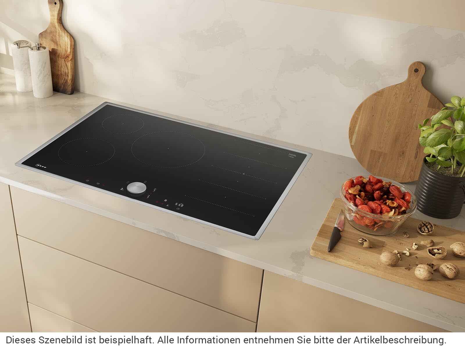 NEFF T68STV4L0 N 90 Induktionskochfeld 80 cm Glaskeramik Twist Pad Flex Induction Bratsensor Home Connect schwarz