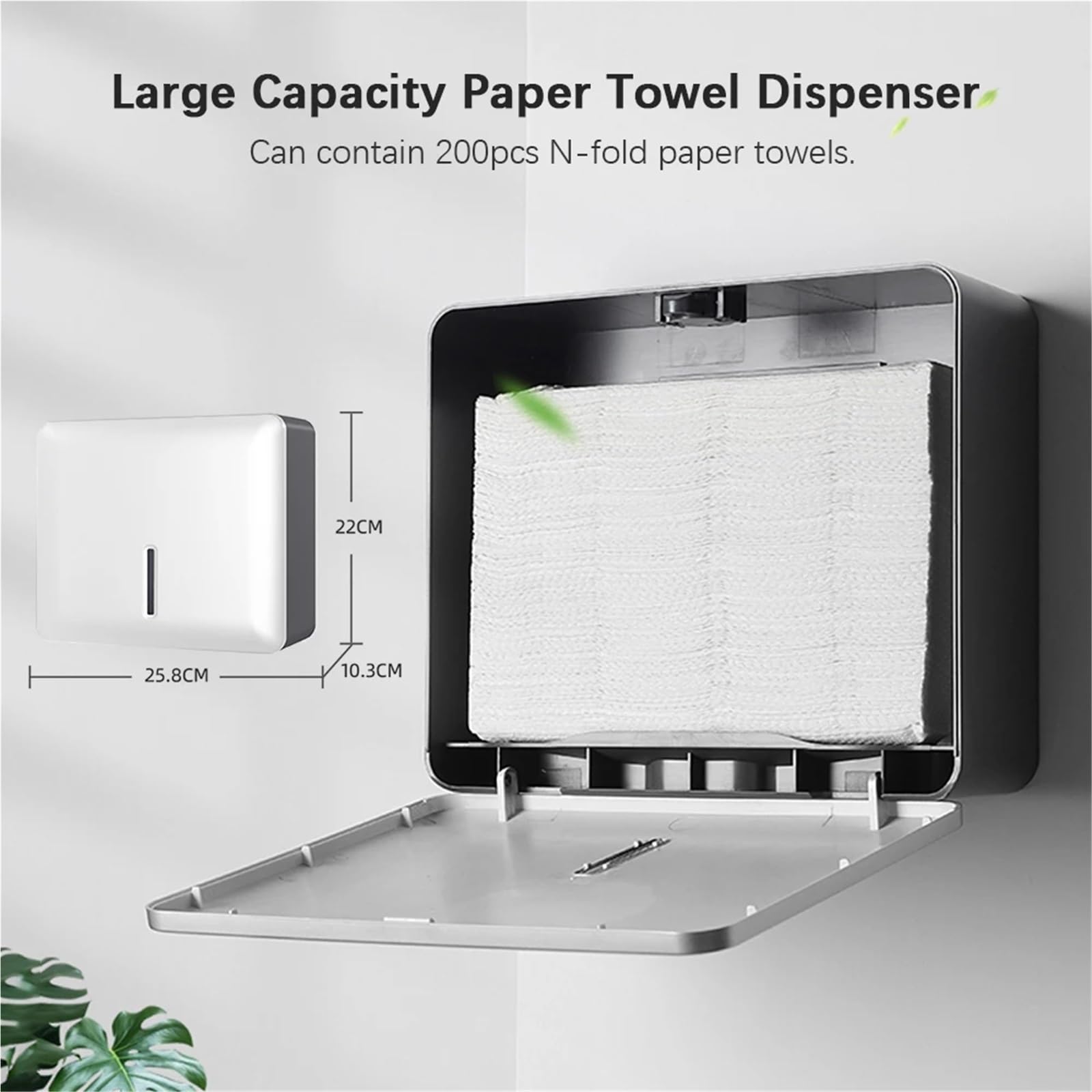 Portafazzoletti da Parete Dispenser di fazzoletti da Bagno Porta Asciugamani di Carta a Parete Dispenser di Asciugamani for Porta Carta igienica da Cucina(Dark Gray)