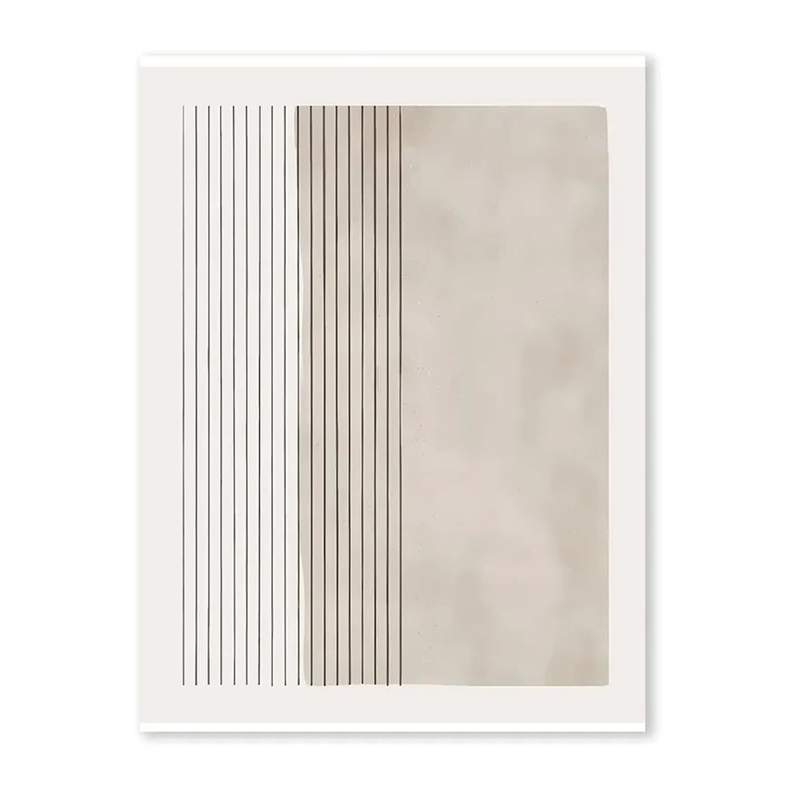 Cuadro sobre lienzo XENITE con pósteres abstractos en beige y gris y arte moderno de 30x40cm