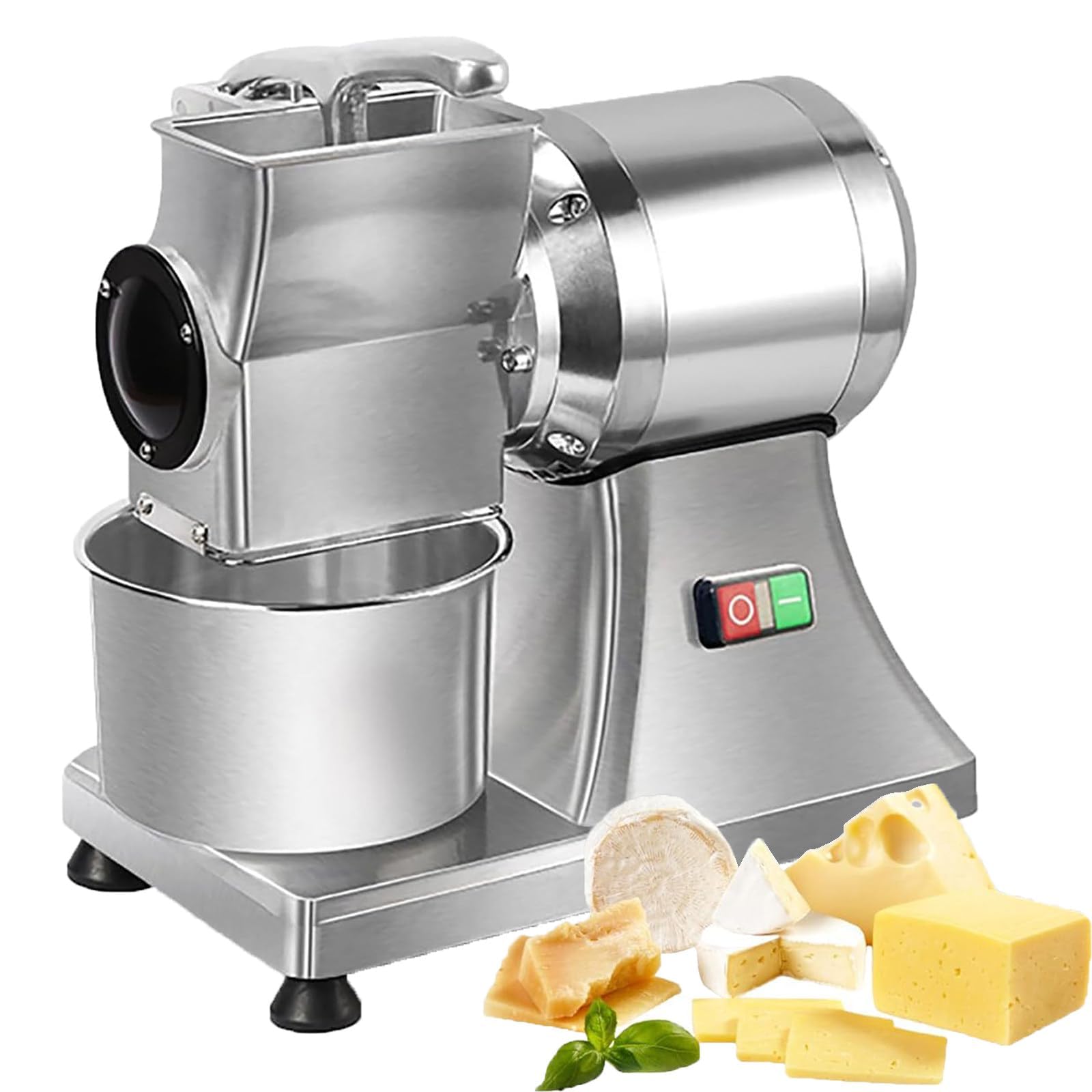 550W Cheese Electric Cheese Rava, Maker de ensaladas de Queso en rallador, 88 LB/Hora, con Cubo de Acero Inoxidable, Ideal para Pan de Pan de Mantequilla de Queso