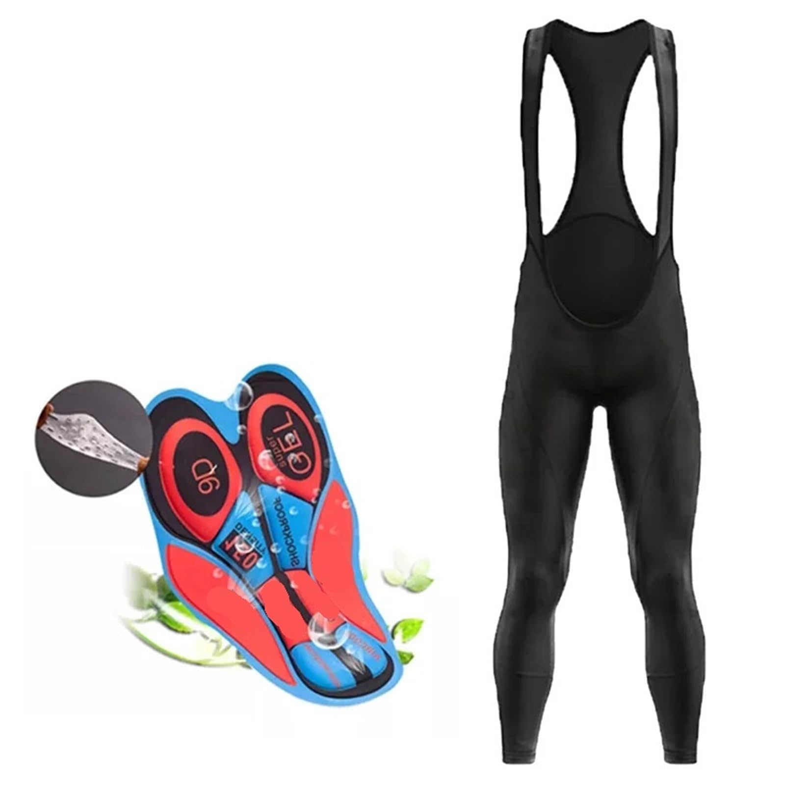 Cycling Bib Shorts Hombre Baberos Acolchados for Bicicleta de montaña, Pantalones con Tirantes de Ciclismo Negros, Pantalones de Ciclismo, Mallas Transpirables for Hombre(Bib 1,XXL)