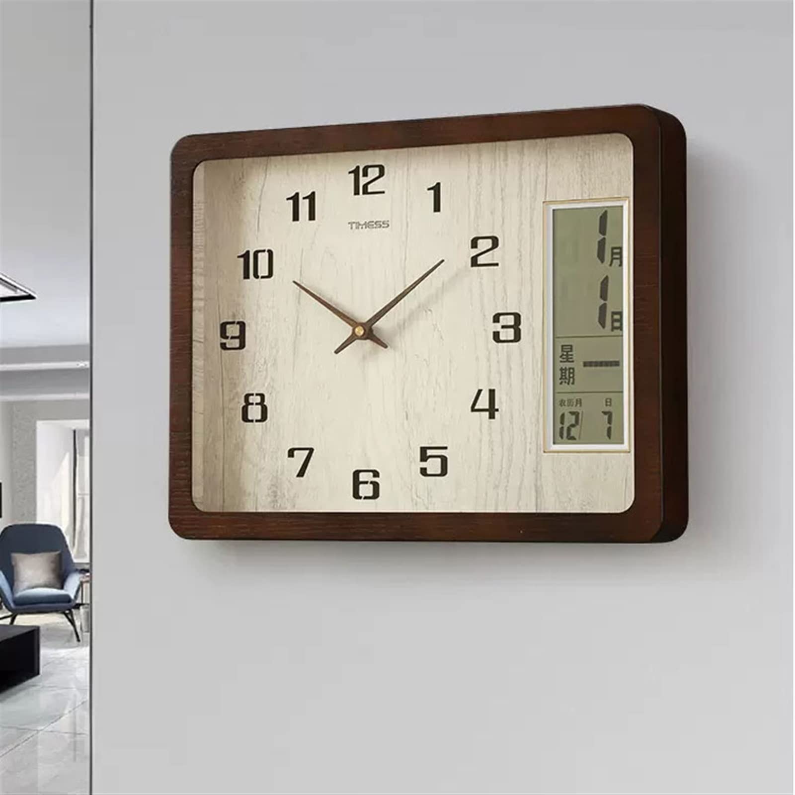 Amazon｜壁時計/掛け時計 壁掛け時計 日付、月、曜日付き サイレント