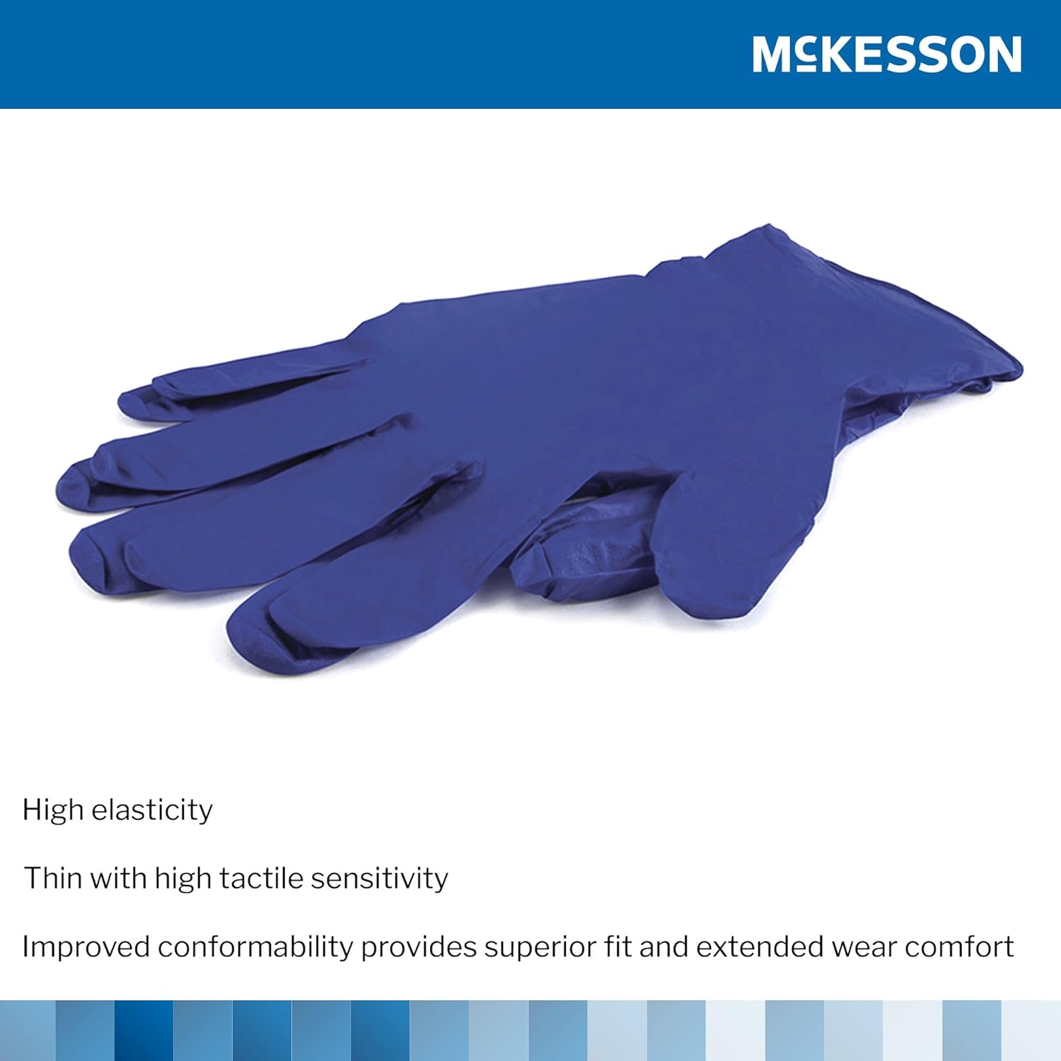 McKesson Confiderm 3.0 Disposable Nitrile Exam Glove Standard Cuff Length - Image 4