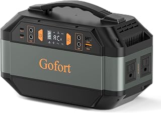 Portable Power Station 330W 299Wh Power Supply Solar Generator Backup Battery Pack with 110V Pure Sine Wave AC Outlets USB QC 3.0 DC Port for Home Emergency Outdoor Camping RV Travel