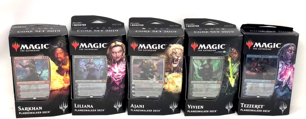 MTG Magic the Gathering Core 2019: Set of 5 Planeswalker Decks