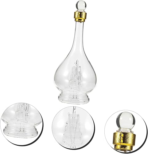 Miniatura 4 de Botella de vino de velero artístico, 16.9 fl oz, dispensador de licor para whisky, perfecto para el hogar, restaurante, hotel