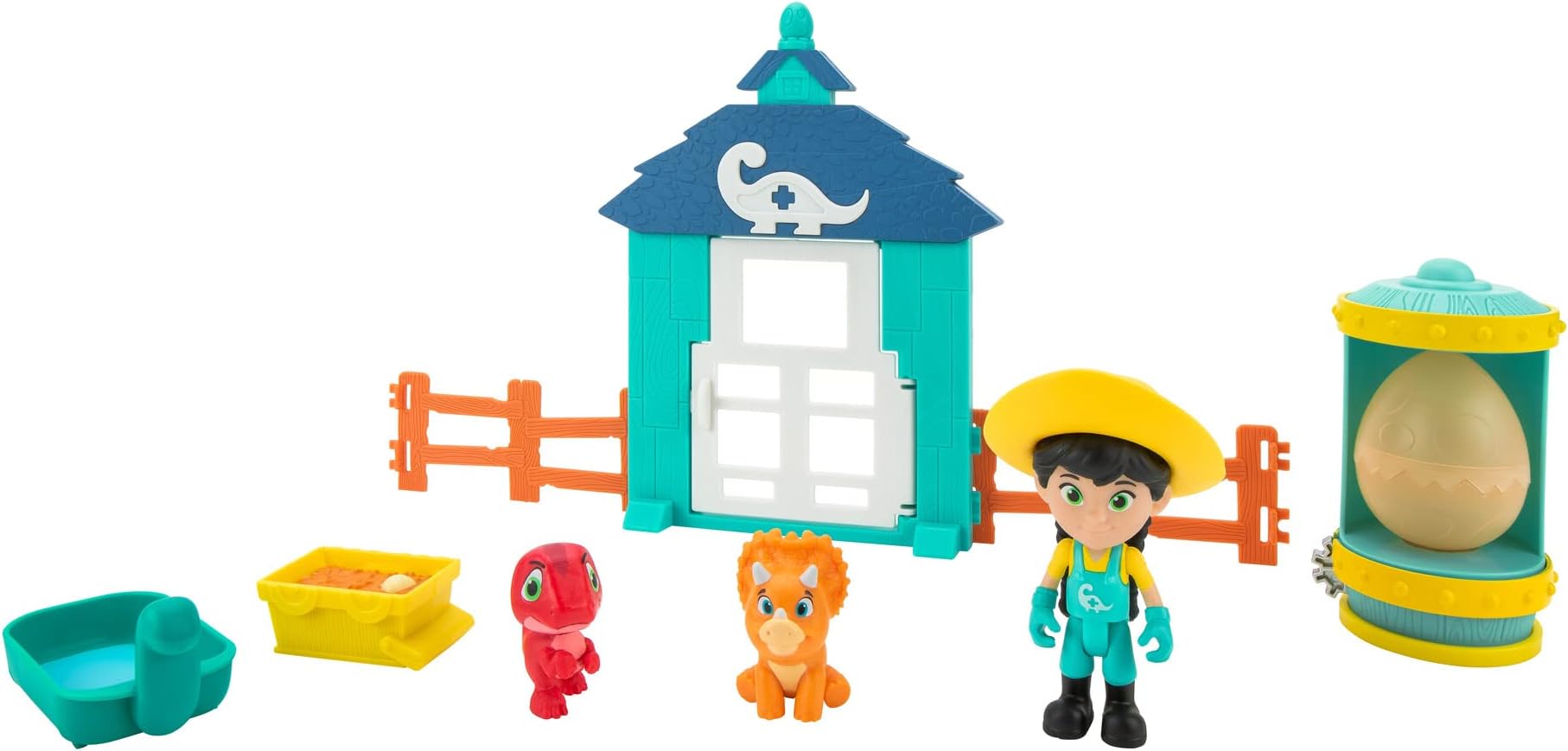 Features Light Up Egg Incubator, 3 Min, Two Baby, Plus Six Accessories-Toys for Kids-Your Favourite Pre-Westoric Ranchers, Dino Ranch Hatchery Adventure Set