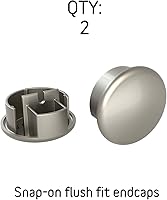 Vista 4 de Juego completo de barandilla, con tapas empotradas, perfil redondo de 1.6 pulgadas