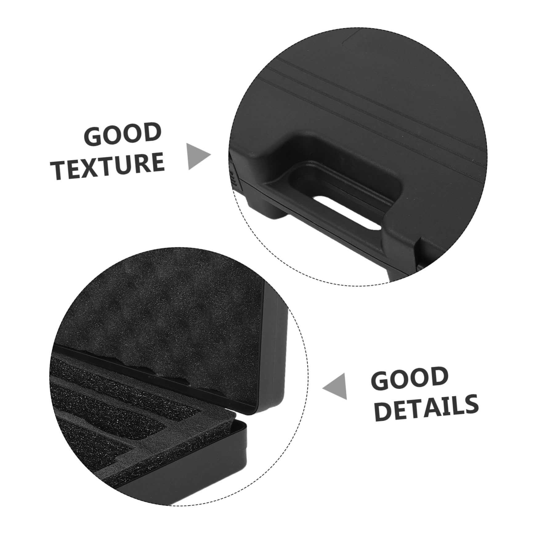 Beaupretty Custodia per Microfono Condensatore Nera con Grande Capacità in Plastica Resistente e Spugna Protettiva, Antiurto per Microfoni in Studi di Registrazione Professionali