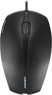 CHERRY GENTIX Corded, Kabelgebundene Maus mit Präzisem Scrollrad, Schwarz