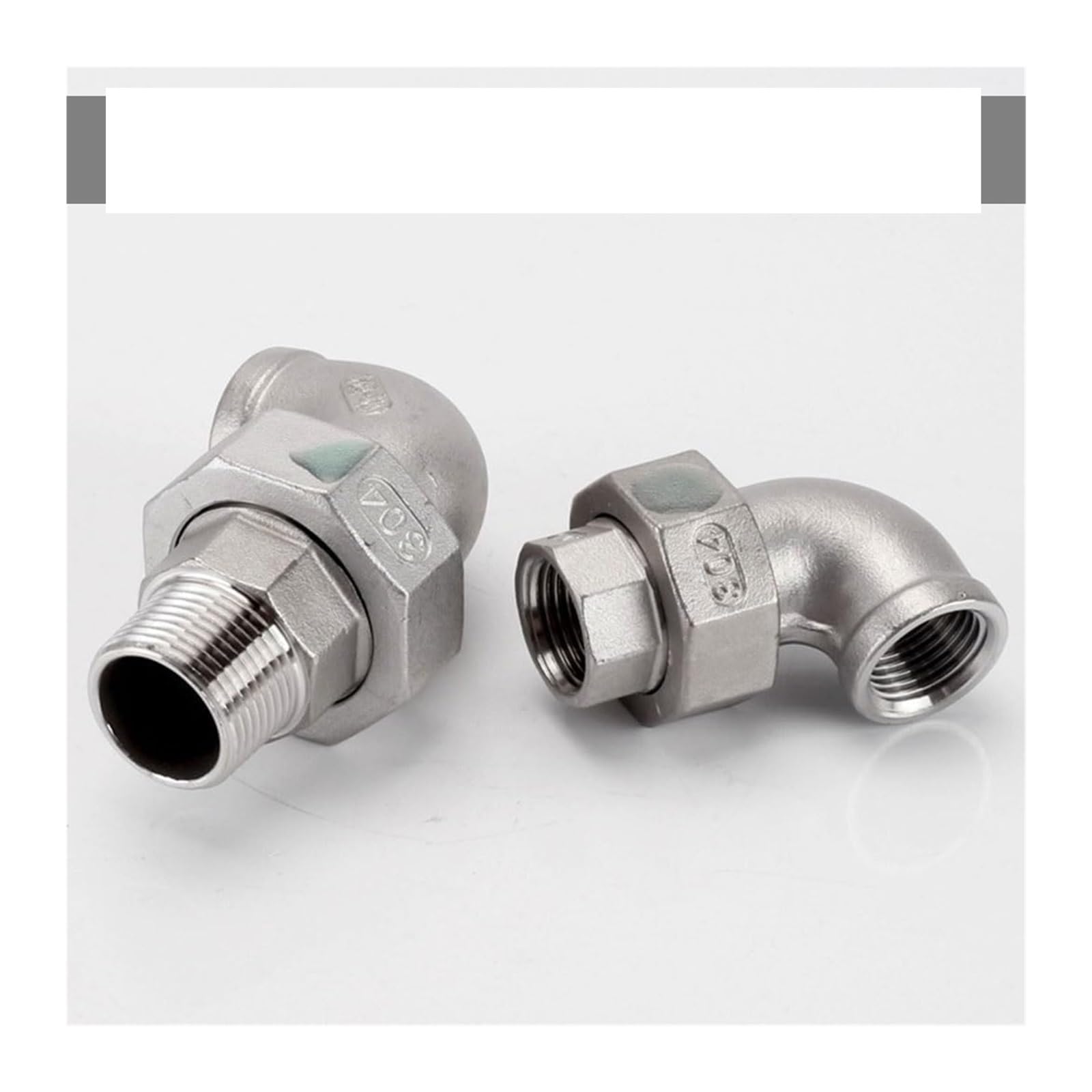 Winkelverbinder, 1 Stück 1/8" 1/4" 3/8" 1/2" 3/4" 1" 1-1/4" 1-1/2" 2" Edelstahl-Verbindungswinkel mit Innengewinde,Schlauchverbinder(1 1/2" Female)