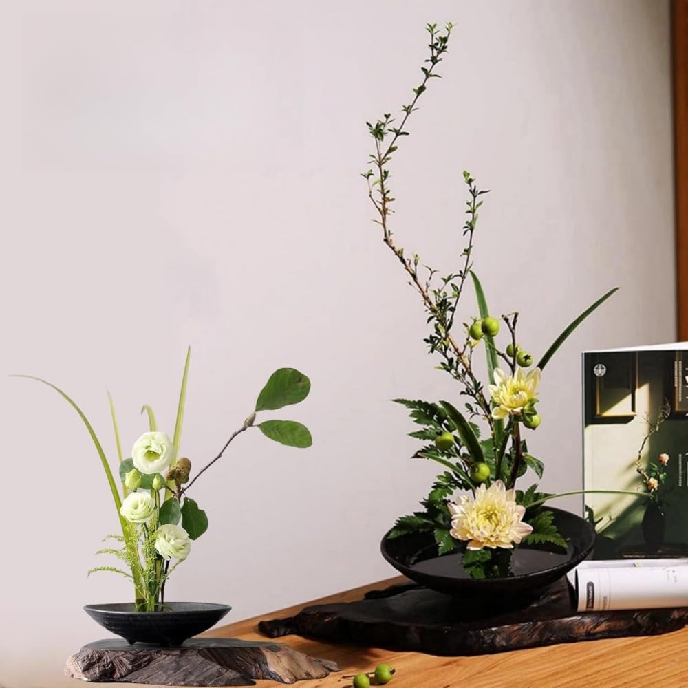 Amazon.co.jp: 華道 生け花用 水盤 生花用の花器 陶器 挿花
