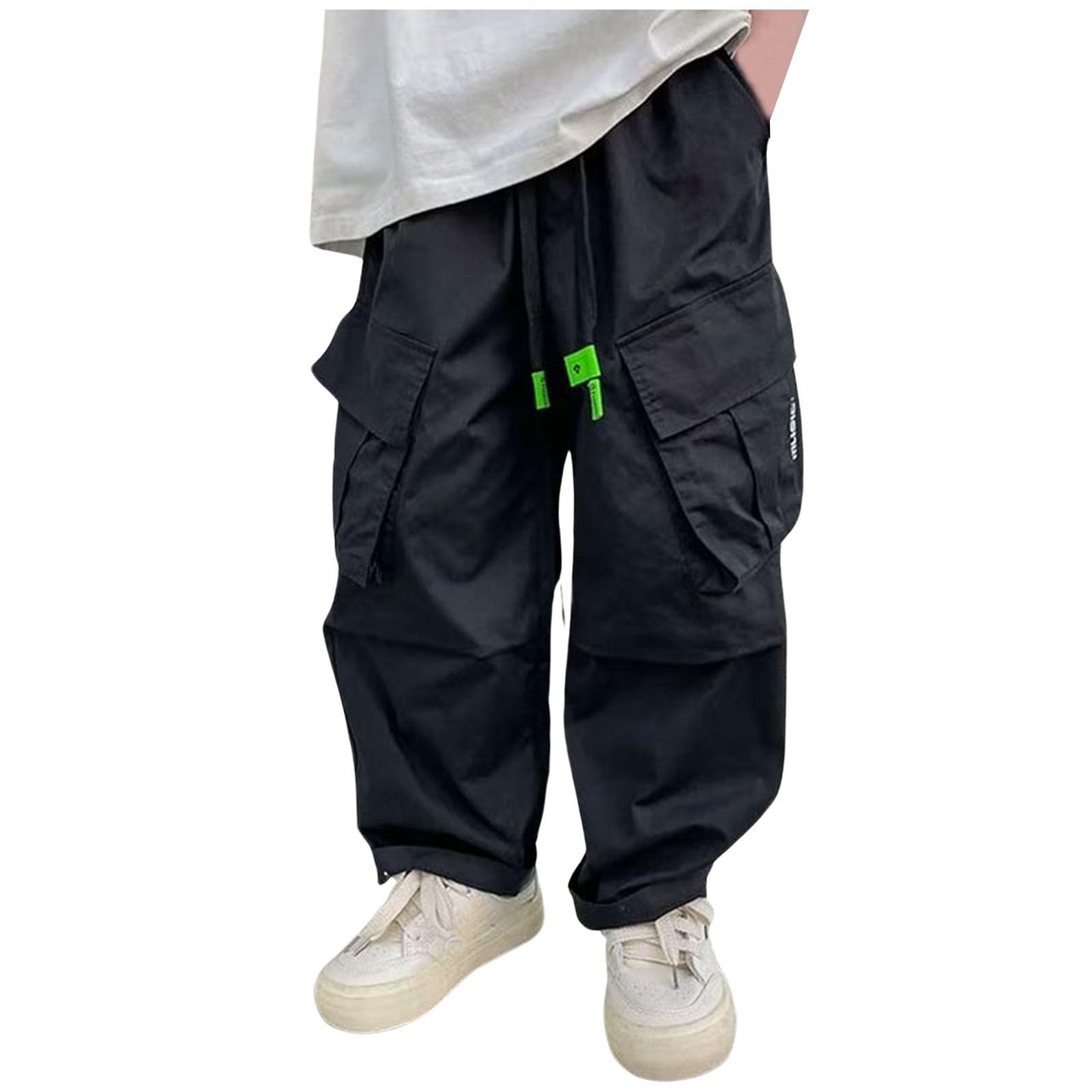 Genérico Pantalones de Chandal Niño Pantalones Cargo Casuales de Verano para Niños Ropa Deportiva Moda Infantil Confortables y Sueltos