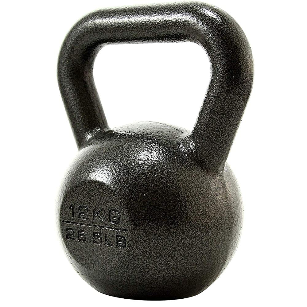 Kettlebell 12kg ghisa Peso per Palestra Domestica Esercizi Fitness addestramento, presa antiscivolo potenziamento Muscolare 12kg
