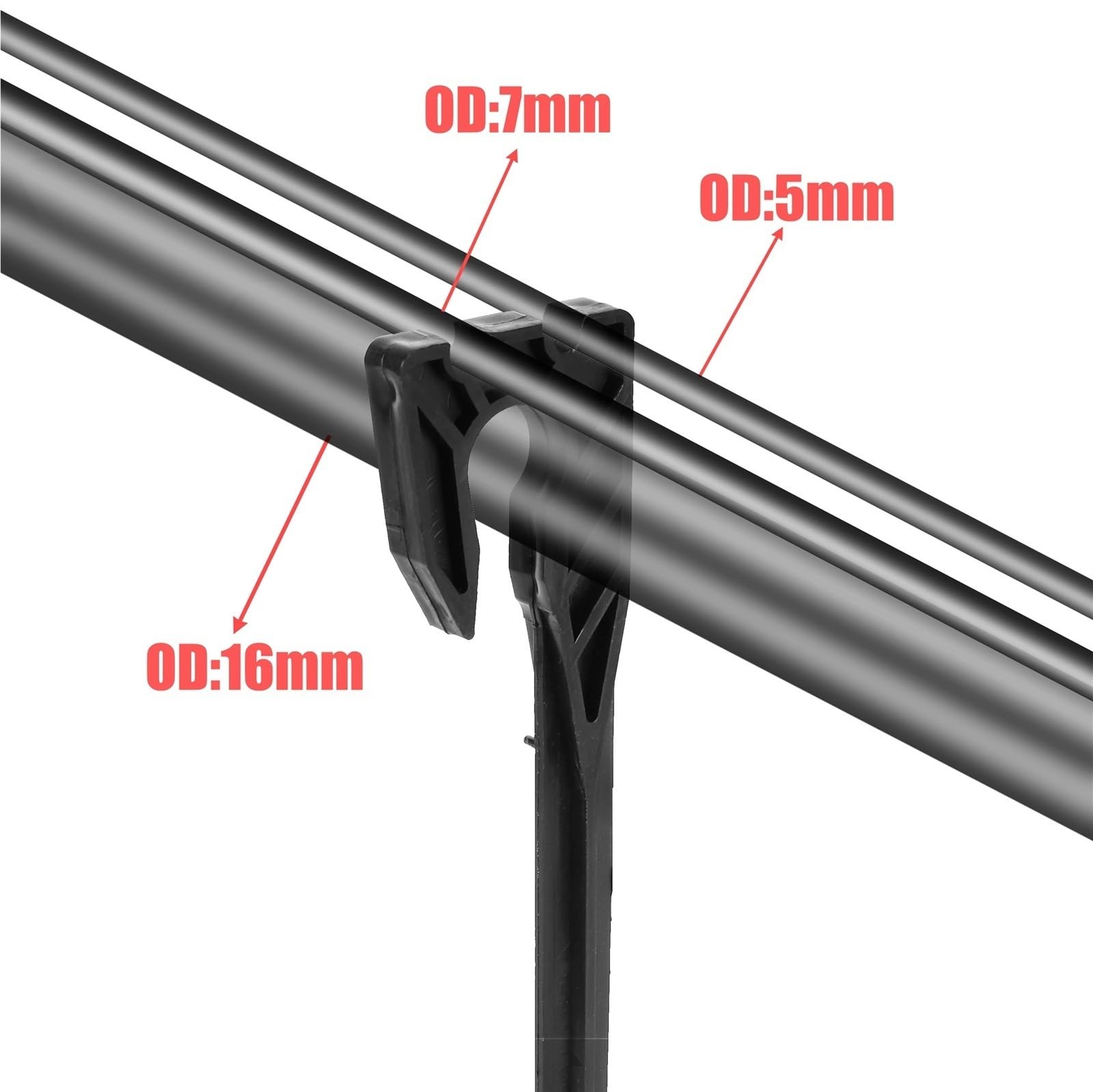 Supporto for tubo flessibile da giardino da 16 mm, supporto for steli fissi da 19 cm, inserimento di connettori for irrigazione a terra da 3/5 mm e 4/7 mm, 1 pezzo