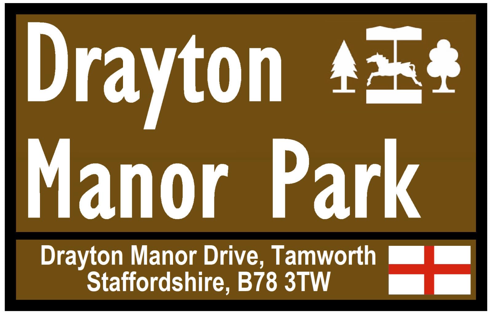 Yelaceccb New Metal Street Sign Street Road Signs Drayton Manor Park 8X12 Inches