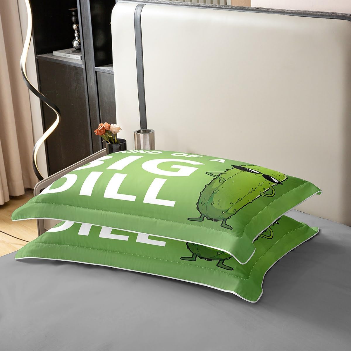 jejeloiu Kids Pickles Bedding Set Full Cute Pickles Bedding Duvet Cover 100% Cotton Set for Boys Decor Cucumber Print Comforter Cover Set Green Vegetable Bedspread Cover Bedroom Quilt Cover 3Pcs