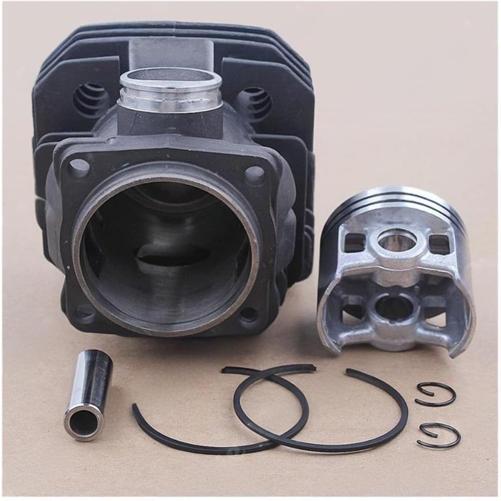 Kit de pistón de Cilindro de 48 mm Compatible con Motosierra 956 156 395023 con Pasador de Anillo y Anillos de retención.