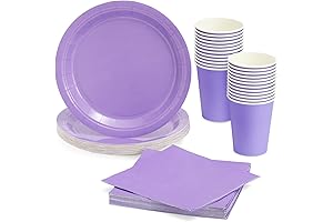 "Purple Party Plate and Napkin Set - The Perfect Birthday Decoration"