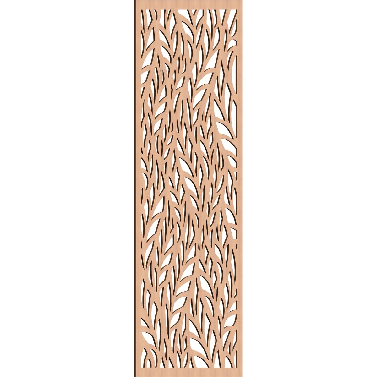 Ortonville Decorative Pierced Fretwork Wood Wall Panels, 35 3/8"W x 89 3/8"H x 3/8"T, Alder