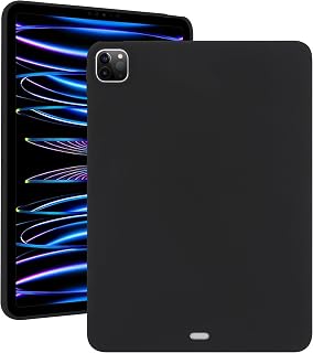 for Apple iPad Pro 13 Inch Tablet Case (M5/M4) 2025/2024, Slim Lightweight Thin Flexible Soft TPU Back Shockproof Cover Anti-Scratch Protective Silicone Bumper Drop Protection Shell, Black