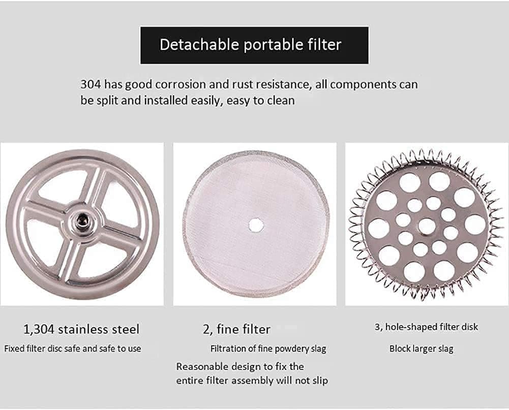 Coffee Press Coffee Maker,Espresso Machine Coffee Pot Moka Pot French Press,Detachable Portable Filter,Borosilicate Glass,Household Coffee Appliances, 20240309