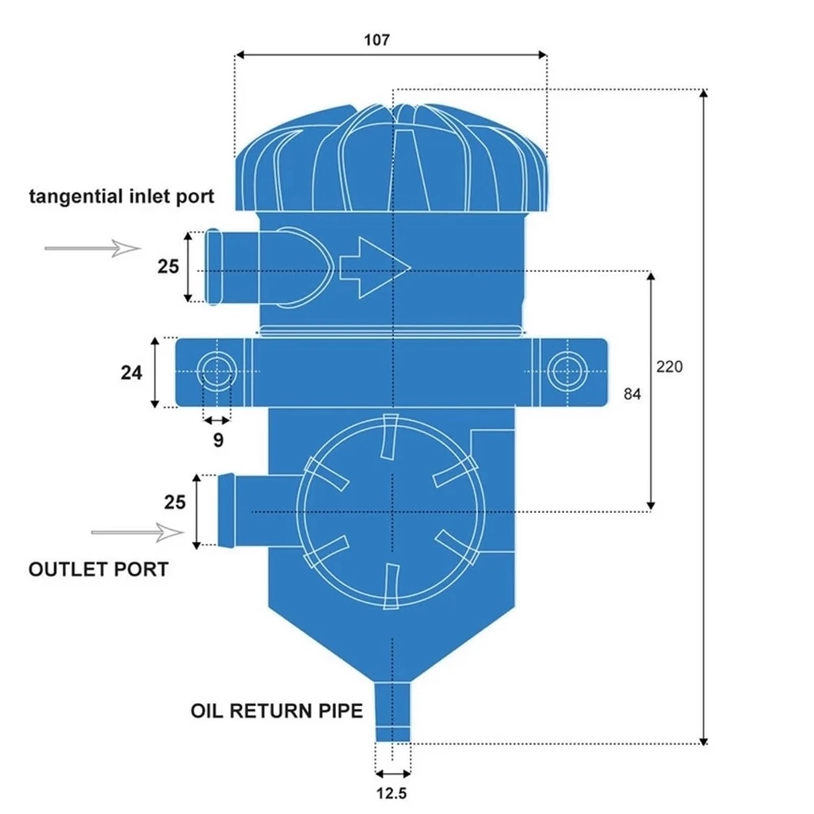 Filtre Séparateur D'Huile Et D'Essence Universal Provent 200 pour Voiture pour Les Références 612630060015 Et 60138.
