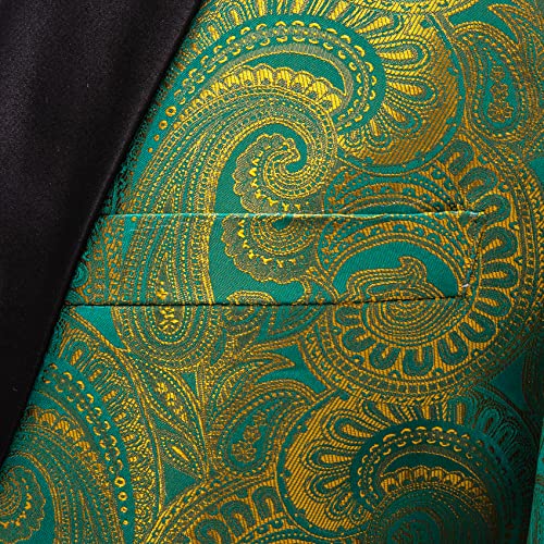 Barry.Wang Blazer for Men Paisley Sport Coat Lightweight Suit Jacket Regular Tuxedo Flower Mardi Gras Carnival Gift3