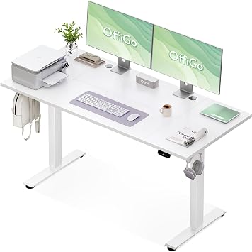 OffiGo Standing Desk, 180x80cm Height Adjustable Desk with 2 Memory Presets