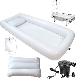 Medical Inflatable Bathtub Bathtub for Bedridden Patients, PVC Portable Bed Bath with Water Bag,Electric Air Pump, Air Pillow for Elder,Pregnant,Disabled,Bedridden Patients,Seniors,Handicapped