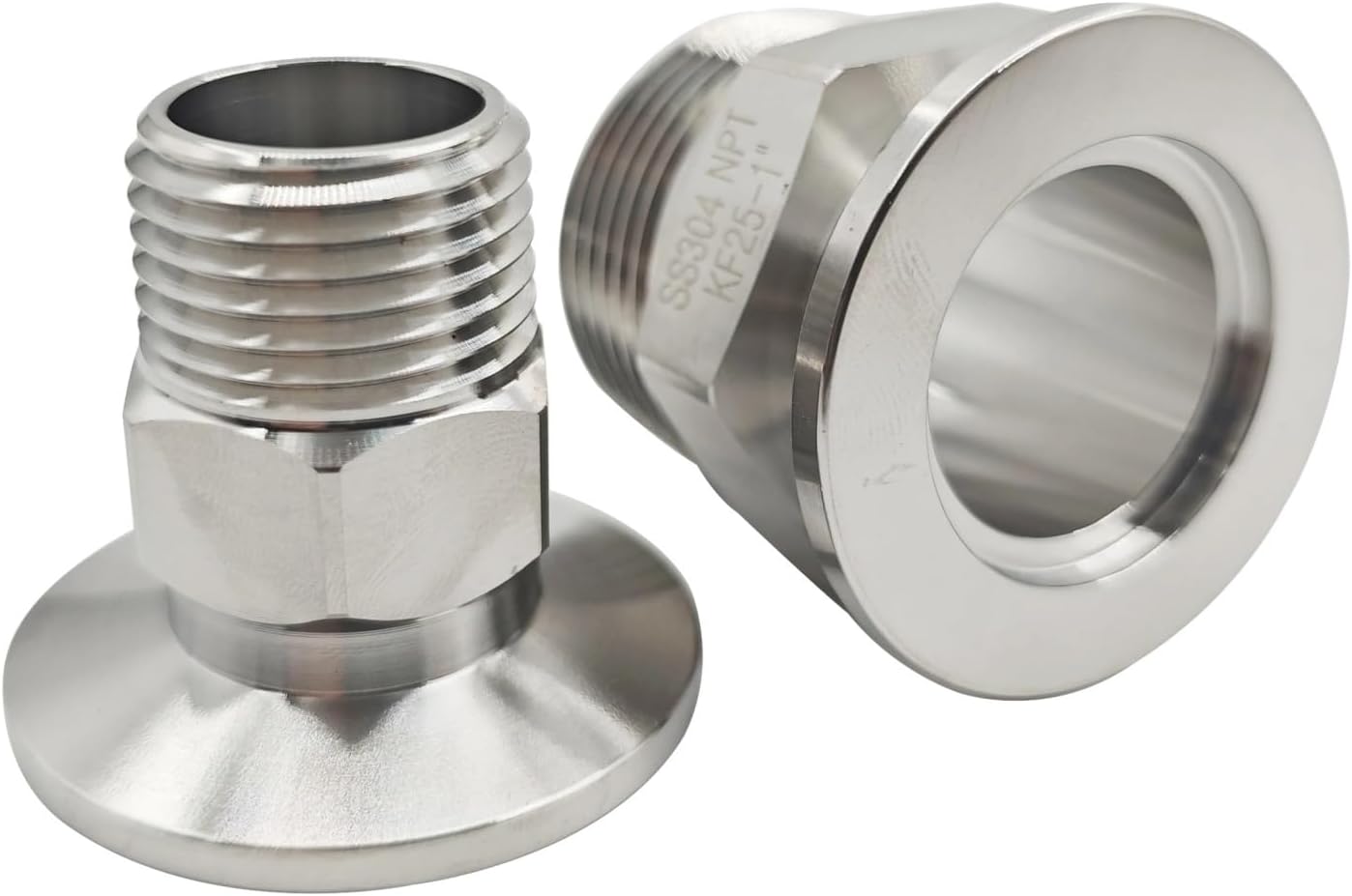 1PCS KF16 KF25 Male Thread Vacuum Pipe(KF25,1/2")