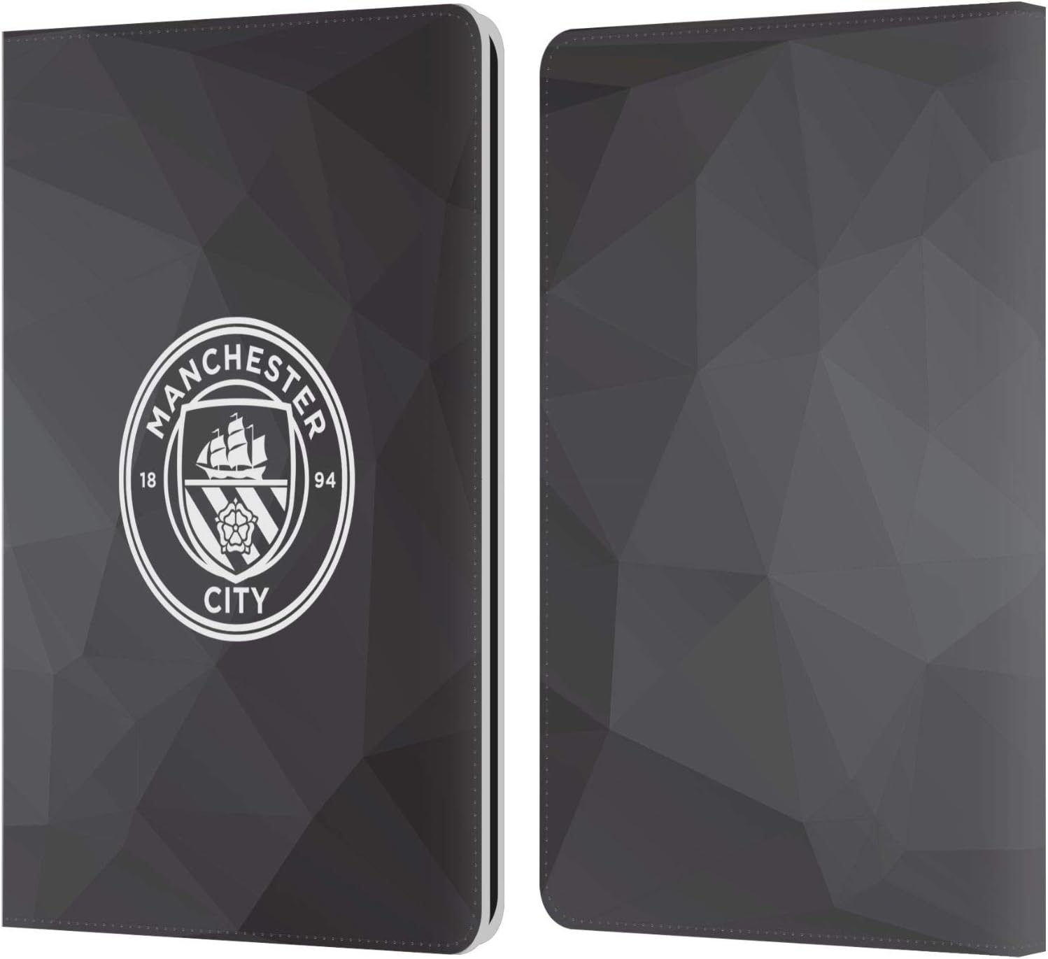 Head Case Designs Officially Licensed Manchester City Man City FC Blue Full Colour Badge Geometric Leather Wallet Case Compatible with Kindle Paperwhite 1/2 / 3