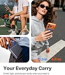 TORRAS MiniMag Banque d'électricité, Ultra Mince 5,000mAh Chargeur portable sans fil avec USB-C Câble, charge rapide iPhone Air Batterie magnétique, compatible pour iPhone 17/16/15/14/13/12, Glacier Gray