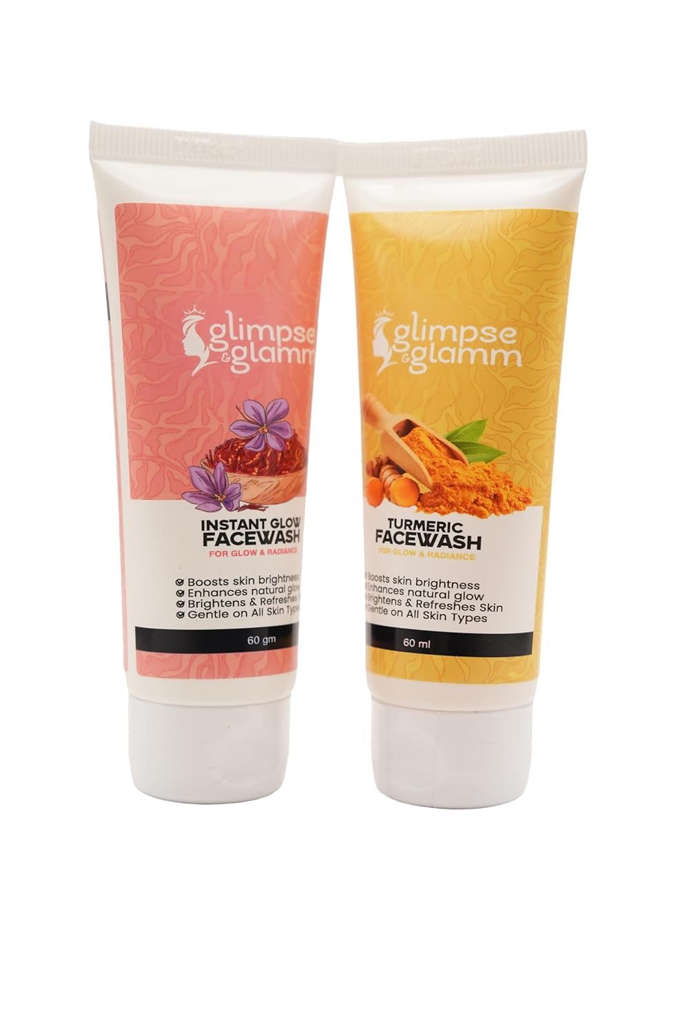 Glimpse & Glamm Radiance Combo: Instant Glow Saffron & Brightening Turmeric Facewash (Pack of 2 x 60g)-image-34