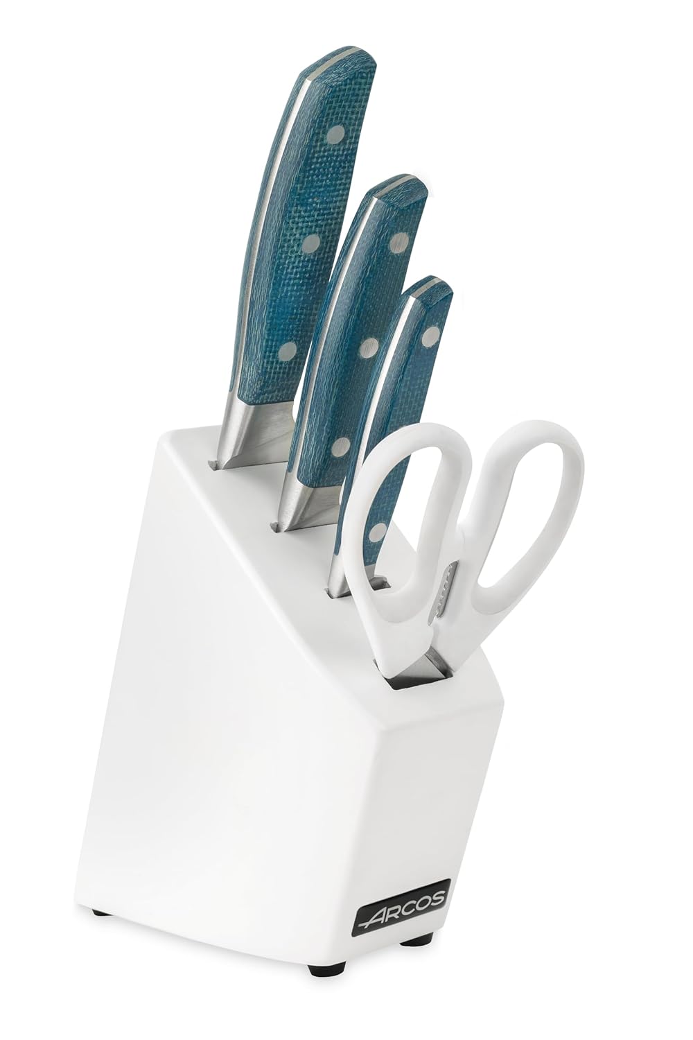 Arcos Forged Knife Set 4 pieces 3 Knives 1 scissors - NITRUM Forged Stainless Steel - Handle Micarta