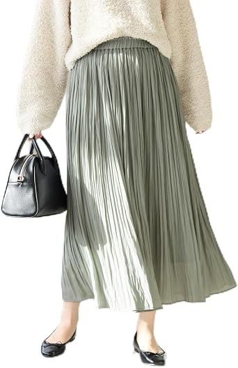Rope Picnic   SkirtNew Colors AddedWomens Airy Pleated Skirt with Adjustable Length