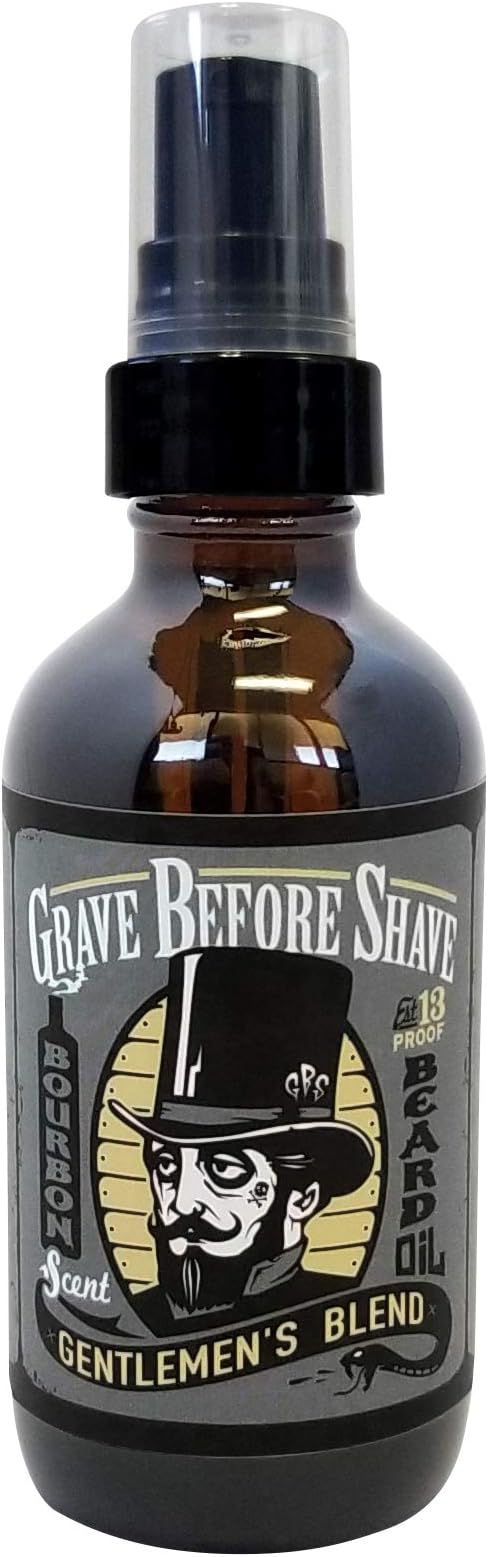 - Grave Before Shave Gentlemen's Blend Beard Oil (Bourbon/Sandalwood Scent) 4 oz. Big Bottle