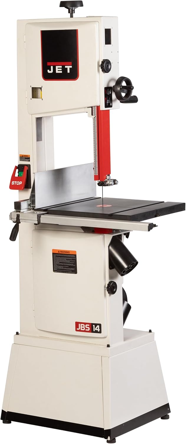 JET JWBS-14SFX-BLK 14-Inch Black Bandsaw: 1.75 HP, 13" Resaw, Precision Fence & Large Table