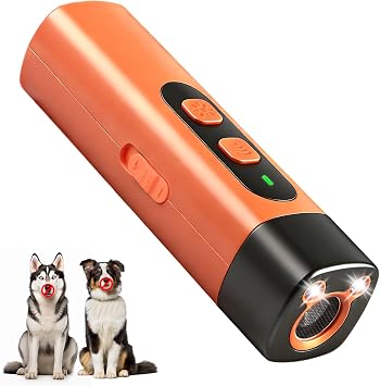 Ultrasonic Anti Barking Device for Dogs, Handheld Bark Deterrent with LED