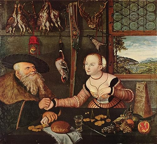 Pintura el Buen Pastor de Lucas Cranach lienzo decorativo 60x90cm para oficina