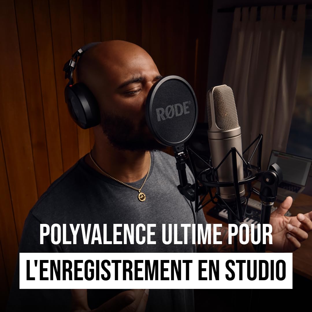 RØDE NT2-A Microphone à condensateur à large membrane polyvalent avec motif polaire commutable, pad et filtre passe-haut pour enregistrement vocal et instrumental