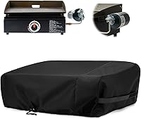 Vista 11 de NOELIFE Cubierta de Plancha para Parrilla de Mesa Blackstone de 22 pulgadas con Capucha, el Cilindro de Combustible de Propano Puede Cubrirse