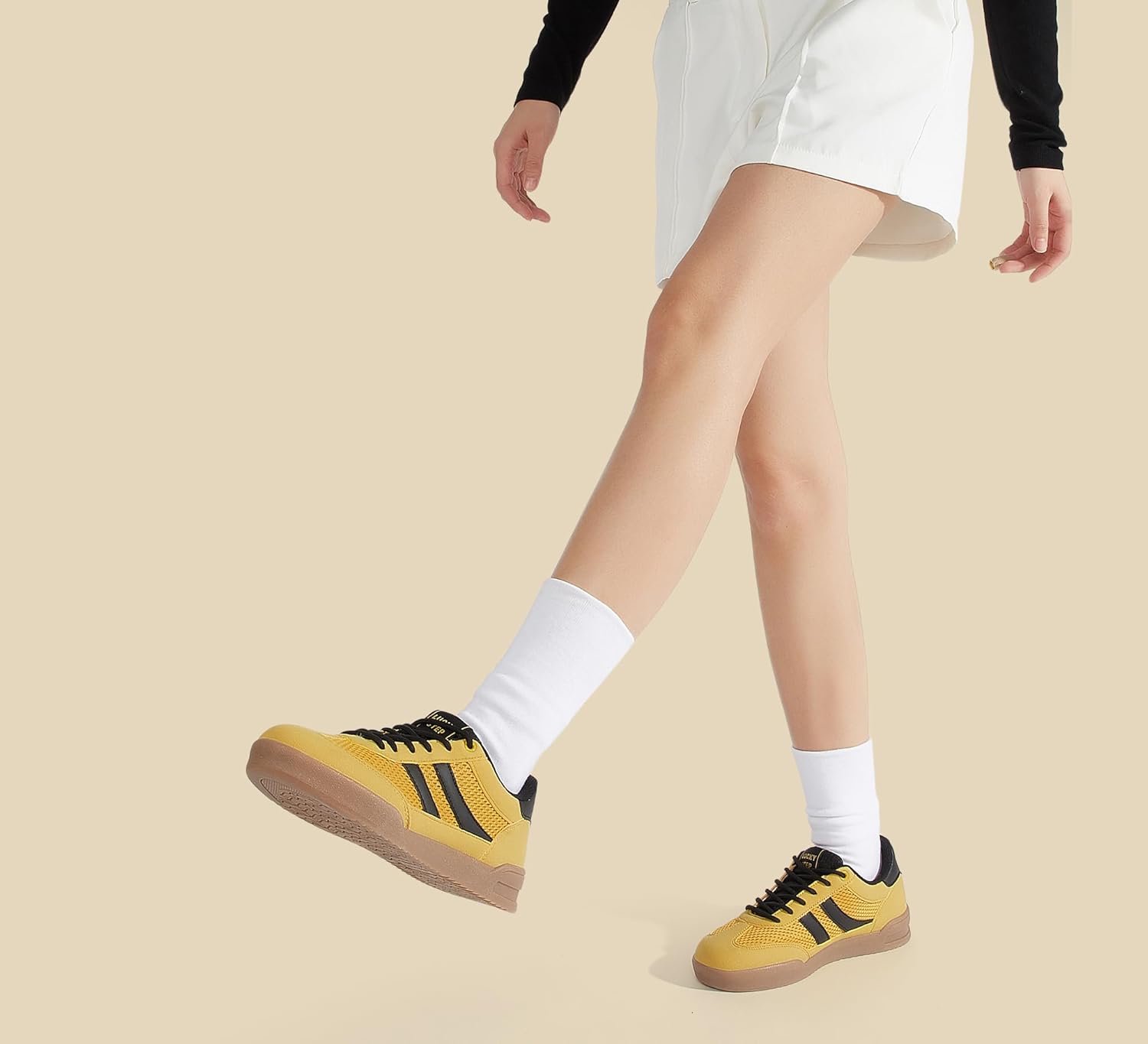 LUCKY STEP Women's Retro Fashion Sneakers Classic Mesh Gum Sole Tennis Footwear Casual Running Trainer Skate Walking Shoes - Image 7