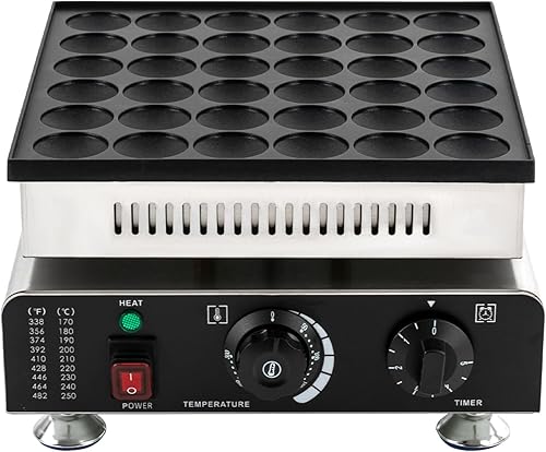 Miniatura 10 de Máquina eléctrica para hacer donas, 12 agujeros, mini máquina para hacer panqueques de calefacción de doble cara, mini máquina comercial