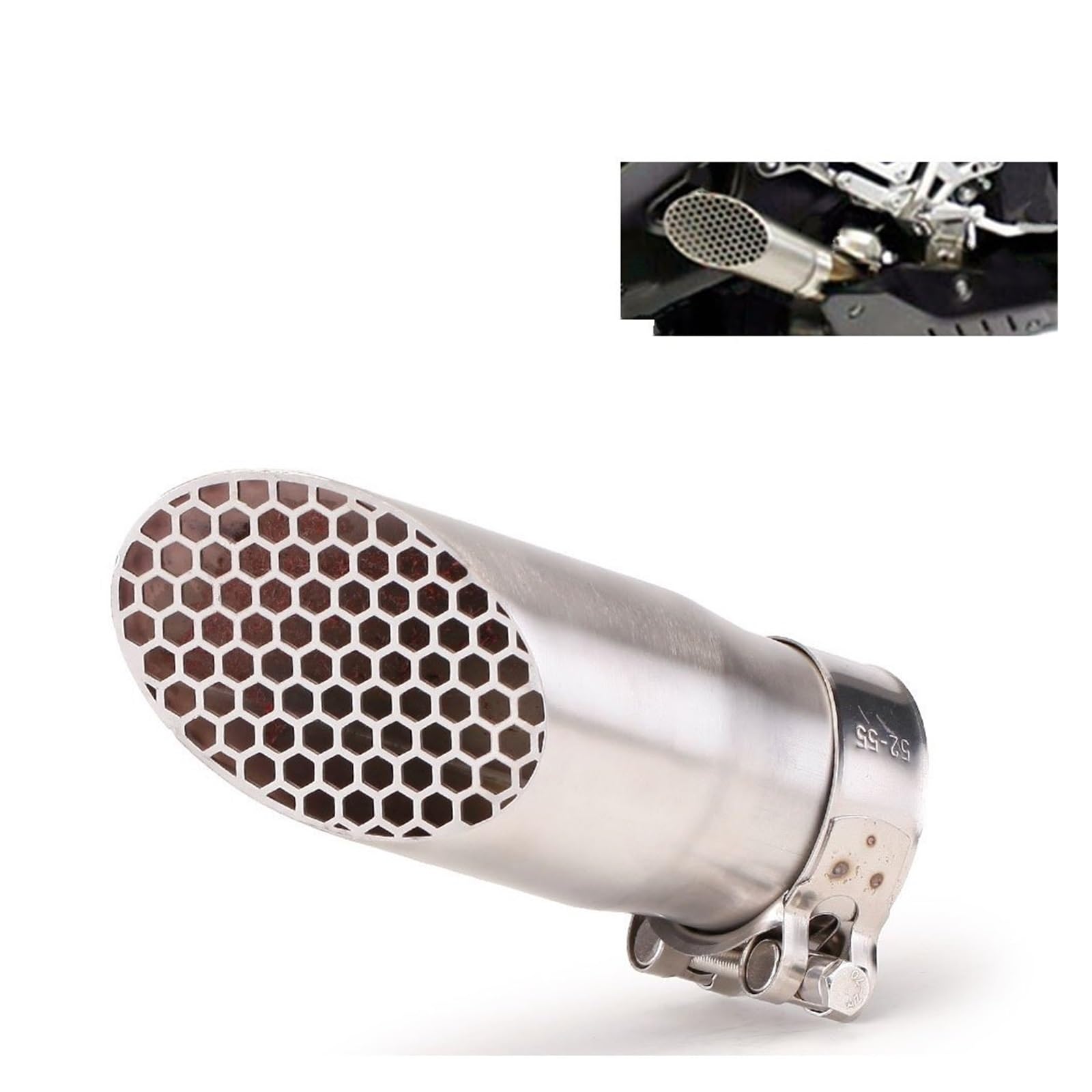 para FZ-10 MT 10 MT-10 SP 2016-2020 Moto Silenciador De Tubo Escape Modificado con Rejilla Acero Inoxidable Tubo Silenciador Escape