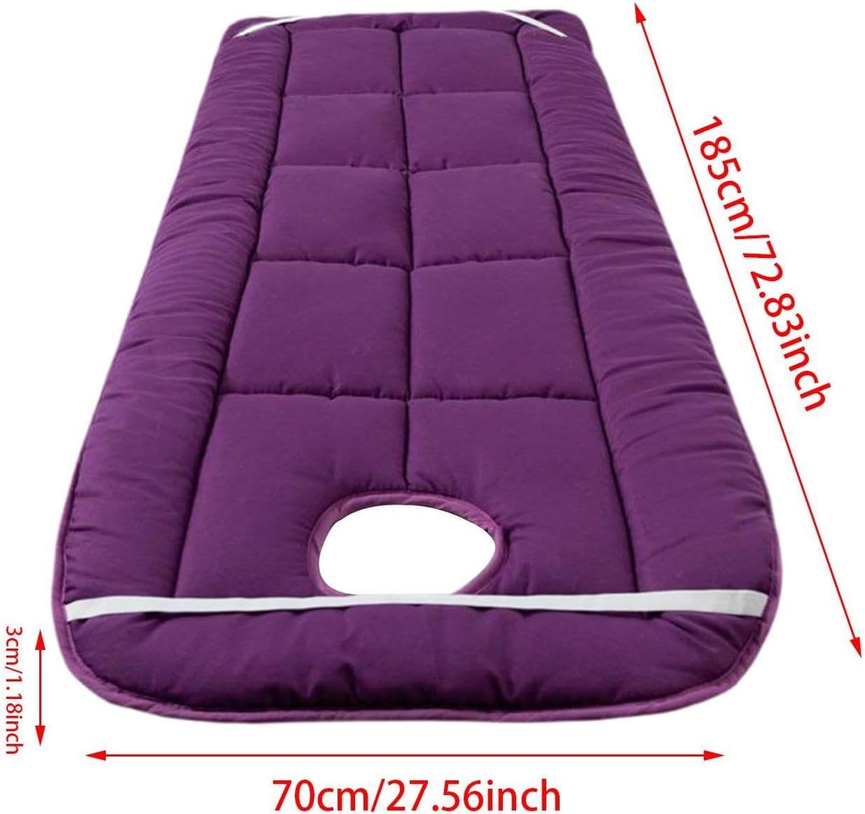 SPA Massage Table Pad for Beauty Salon, Facial Bed Cushion and Mattress for Treatment Areas, Purple