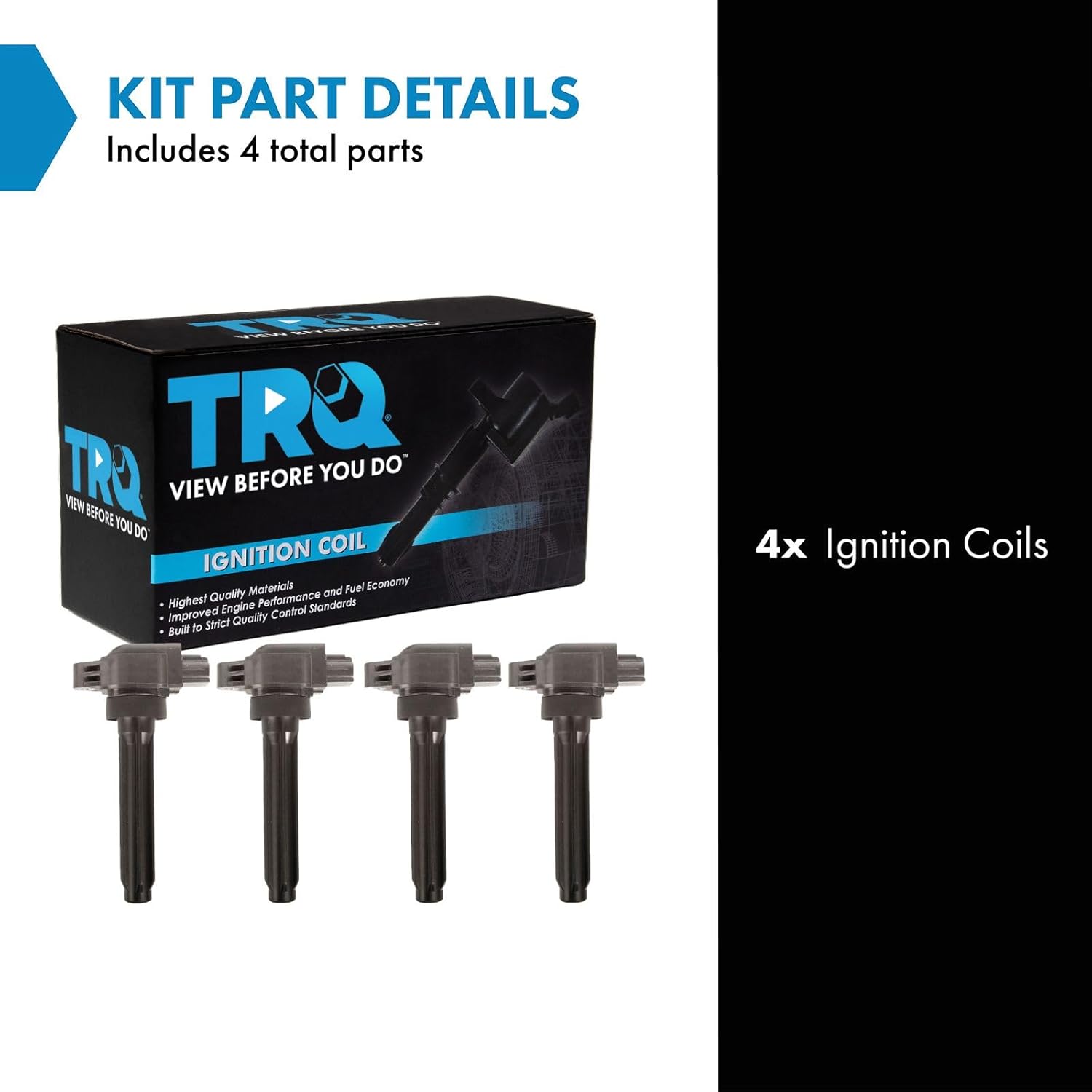 TRQ Ignition Coil Set Compatible with 2018-2020 Mitsubishi Eclipse Cross