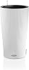 Lechuza Cilindro Color 23, Self-Watering Garden Planter for Indoor and Outdoor Use, 9 x 9 x 16, White Matte