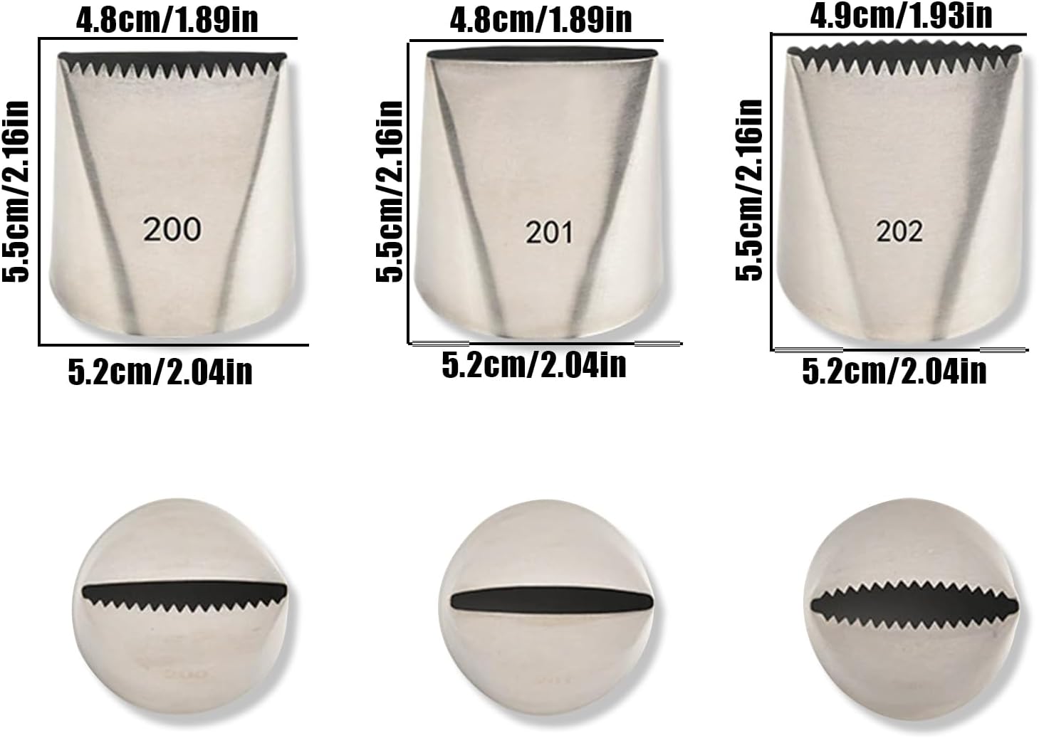 Piping Tips For Cake Decorating, Stainless Steel Icing Piping Nozzles For Pastry Fondant Decorating Tools (C) thumbnail
